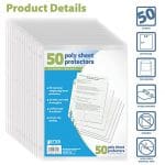 A stack of 5 0 sheet protectors for the price of one.