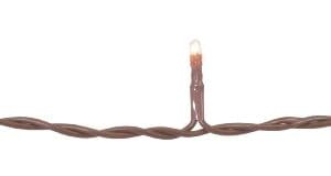A candle is lit on the side of a string.