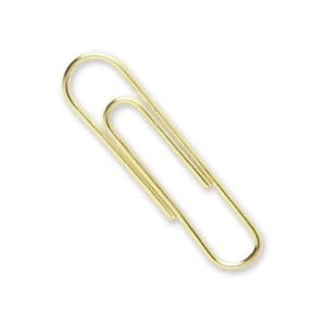 Acco Brands Paper Clips Regluar Size Smooth Gold Clips Box