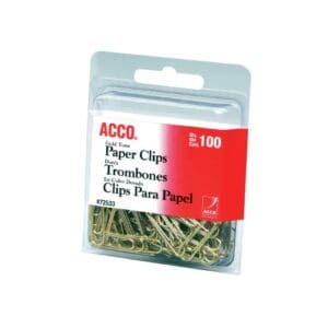 Acco paper clips, small size, 1 0 0 / pack