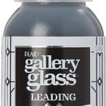 A bottle of glass paint with the word " leading " written on it.