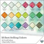 A color chart of the 1 8 best selling colors.