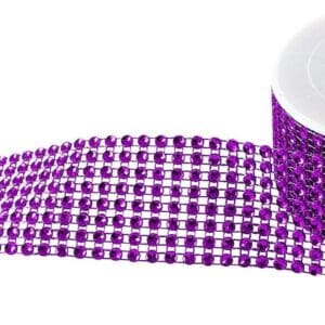 A roll of Bling Ribbon Purple on a white background.
