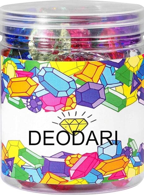 91JNW4Q2wlL._AC_SX679_ A jar of colorful sprinkles with the word deodari written on it.