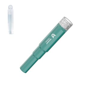 1/2 Inch (12mm) Diamond Hole Saw for Porcelain Tile & Glass – Round Shank Core Drill Bit for Cordless Drill & Drill Press, Dry/Wet Hole Opener, Cuts Granite, Marble, Ceramic, Stone