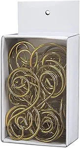 Old World Christmas S Shaped Ornament Hooks, Gold Metal Hangers for Elegant and Secure Holiday Decorating, 24 Count