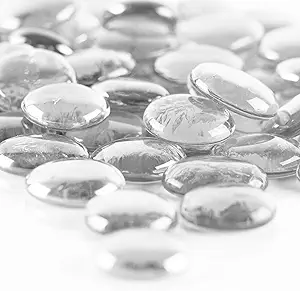 CYS EXCEL X-Large 1.1″-1.35″ Clear Glass Flat Gemstone Vase Fillers (1 LB) Multiple Color Choices Marble Beads Aquarium Rocks Floral Supplies Stones Decorative Mosaic Gem Pebbles (Approx. 28-35 PCS) CYS EXCEL X-Large 1.1″-1.35″ Clear Glass Flat Gemstone Vase Fillers (1 LB) Multiple Color Choices Marble Beads Aquarium Rocks Floral Supplies Stones Decorative Mosaic Gem Pebbles (Approx. 28-35 PCS)