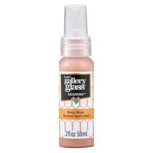 Gallery Glass Bronze Liquid Leading Perfect for Stained Glass DIY Paint Projects, 2 fl oz, 19678