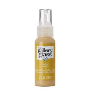 Gallery Glass, Amber Stained Glass 2 fl oz Brilliant Smooth Finish Paint, Perfect for Easy to Apply DIY Arts and Crafts, 19712